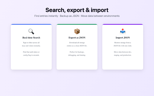 StorageKit - localStorage & sessionStorage Manager :: View, edit, and manage localStorage and sessionStorage for any website.