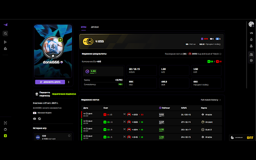 cs2vision :: FACEIT match intelligence, interface customization, and user-enabled match workflow automation for cs2vision.