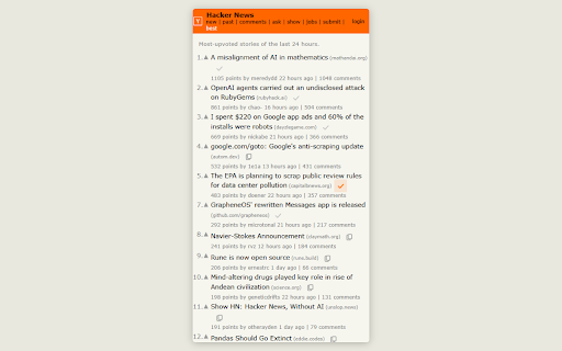 HN Copy Links :: Copy a Hacker News or Lobsters article link and its discussion link with one click.