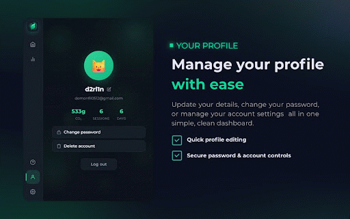 GreenByte – Carbon Footprint Tracker :: Track your carbon footprint in real time. See how browsing, streaming and AI usage impact CO₂ emissions.