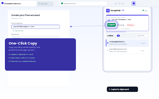 TempMail — Free Disposable Email :: Get a free temporary email address instantly. No registration, no spam. Protect your privacy with disposable email.