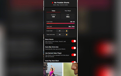 No Youtube Shorts : Block, Skip, Count and Control :: Block, Remove, Skip Shorts, Count Shorts, Focus Mode - Complete control over YouTube Shorts.