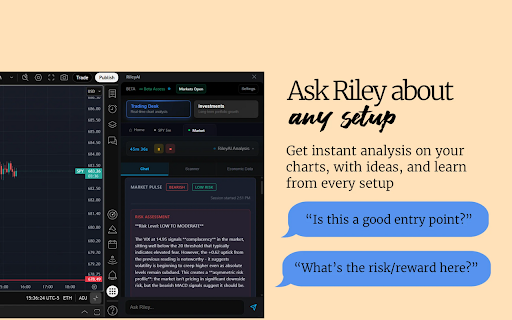 RileyAI – TradingView Chat :: The first AI trading copilot built for TradingView. Real-time analysis, instant coaching, and strategy signals.