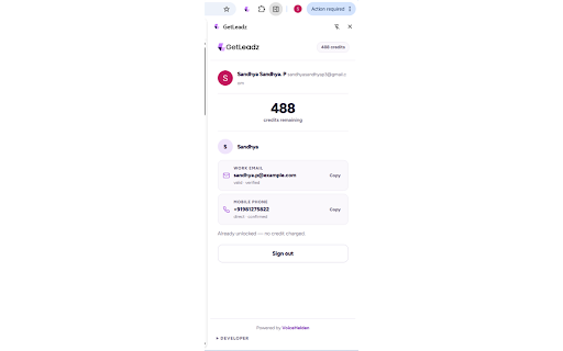 GetLeadz: Free B2B Phone Number & Email Finder :: Find verified direct phone numbers and work emails for decision makers on any LinkedIn profile. 5 free contacts, no card needed.