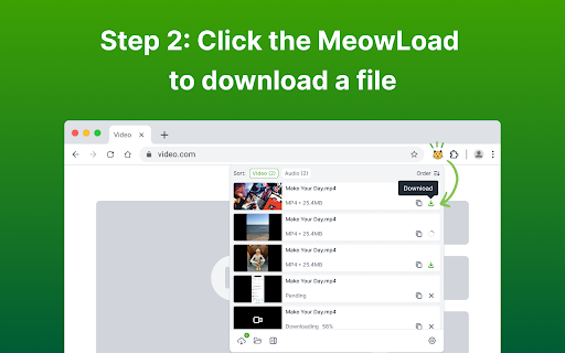 MeowLoad - Video/Live/Audio/Image Downloader :: Download videos, audio, images, and livestreams from major sites effortlessly. Quick access with a clean, simple workflow.