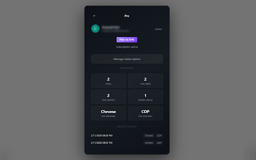 ChromeResetButton :: Restart your Chromium-based browser with one click. All tabs are preserved.