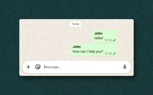 WhatsTalk :: Adicione o nome do utilizador antes de cada mensagem enviada no WhatsApp Web