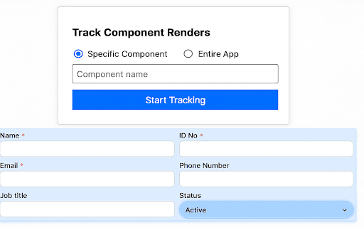 React Render Tracker :: A Chrome extension to track React component renders and performance.