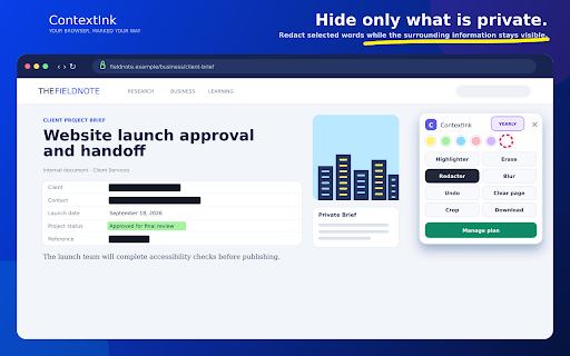 ContextInk :: See it. Highlight it. Keep it. ContextInk preserves what matters across the web so it’s ready when you need it again.