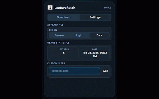 LectureFetch :: Automatically captures and transforms lecture streams into downloadable MP4 files.