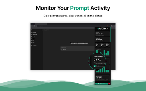 GPT Stats :: Curious about how you use ChatGPT? This extension gives you simple and clean stats on your usage, right in your browser.