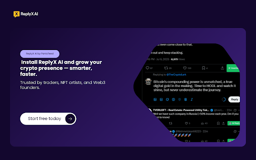 ReplyX AI – Smart Auto-Replies for X (Twitter) :: Auto-replies for viral X (Twitter) crypto posts. Boost engagement, save time, and grow your audience with AI-powered replies.
