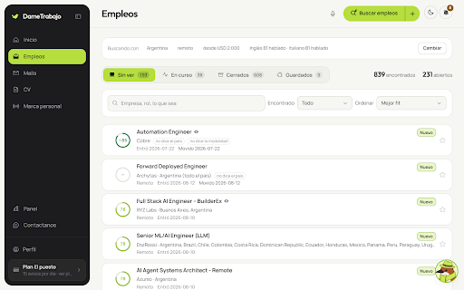 DameTrabajo :: Guarda avisos de LinkedIn y de los portales de empleo, completa el formulario con tus datos y sigue cada postulación.