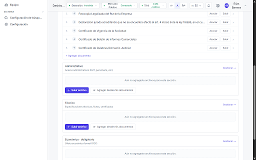 LicitaFlow :: Postula a Compra Ágil y Licitaciones LE de Mercado Público desde tu dashboard LicitaFlow