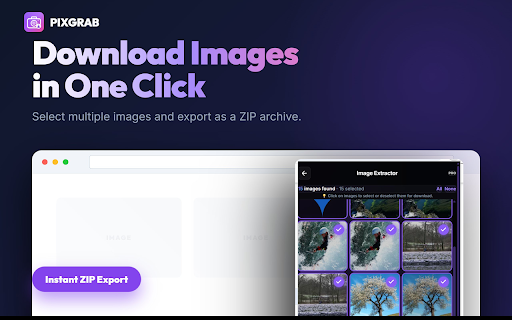 PixGrab - Image Downloader, Screenshot & PDF Tool :: Download images from websites, capture screenshots, save pages as PDF, convert WebP images, and export files as ZIP.