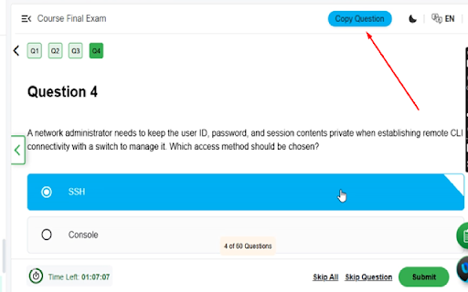 Cisco NetAcad Smart Copier :: Copy visible Cisco NetAcad quiz questions and options to the clipboard quickly.