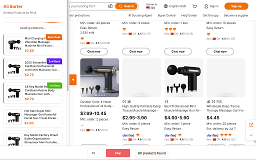Ali Sorter - Sort Alibaba products by price :: Sort and filter Alibaba products by price
