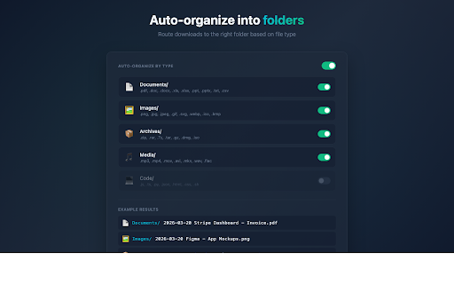 DownloadRenamer :: Auto-rename downloaded files using date + page title (or hostname). No data collected.