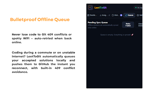 LeetToGit - Multi-Platform Coding to GitHub :: Automatically sync accepted coding solutions from competitive programming platforms directly to your personal GitHub repository.