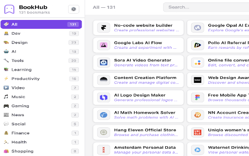 BookHub :: AI-powered bookmark manager with auto-categorization