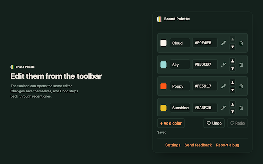 Custom Color Palette for Google Workspace Docs, Sheets & Slides :: Adds your company brand colors directly into the native color pickers in Google Docs, Sheets, and Slides.