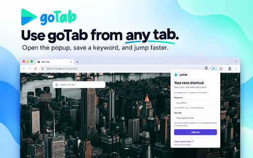 goTab :: Navigate to URLs using custom keywords