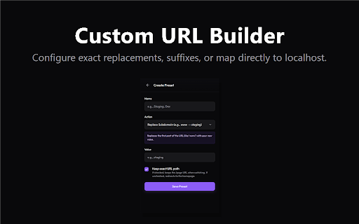 SiteSwap :: Instantly switch between different environments (Staging, Local, Prod) for the current website.