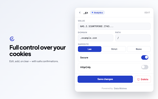 Cookie Inspector by CookieOfficer :: 🍪 Check, edit and clear every cookie on any site - instantly classified by category, purpose and vendor. No login, no tracking.