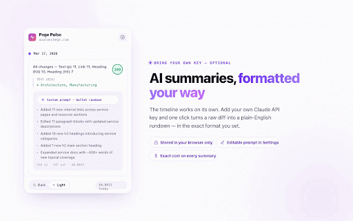 Page Pulse :: Track SEO changes on any page — see what changed, when, and how it impacted your search performance.