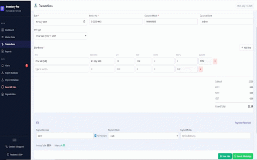 Inventory Management Pro :: Full Premium Inventory System with Master, Transactions & Reports