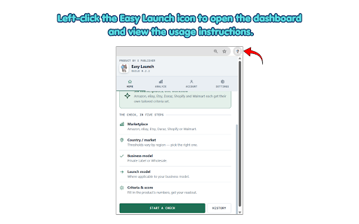 Easy Launch :: Helps eCommerce sellers analyze products and make smarter launch decisions across major marketplaces.