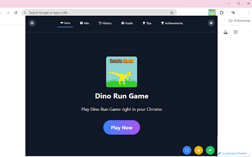 Dino Run Game :: Play Dino Run Game right in your Chrome