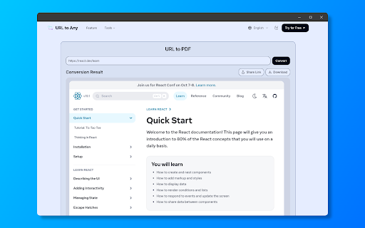 URL to Any :: An All-in-One Web Content Conversion Tool