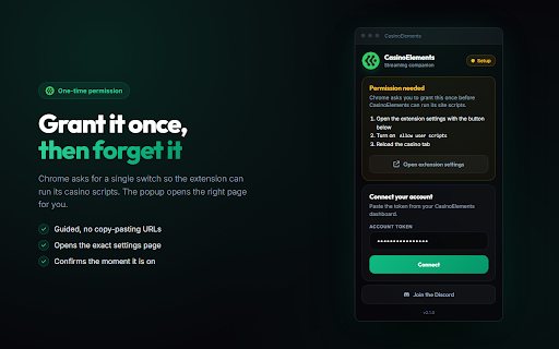 CasinoElements :: Automatically detects the game you are playing and keeps your CasinoElements dashboard and stream overlays in sync.