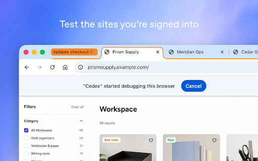 Codex :: Control Chrome with Codex.