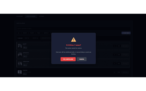 Instagram Unfollower Tracker - Who Unfollowed Me :: Track who unfollowed you on Instagram. Analyze followers & following, detect unfollowers, manage with smart rate limits.