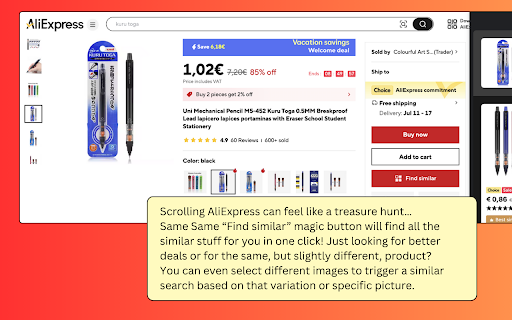 SameSame - Find Better Deals, Instantly :: Temu & AliExpress, supercharged. Search by image from anywhere, find similar products, compare prices, and shop smarter!