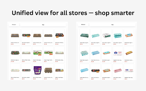 TrailShopper – Clean Grid View for Amazon & Walmart :: Compare and browse Amazon and Walmart in a clean, distraction-free shopping layout.