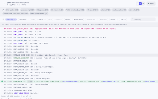 Salesforce DevHelp :: Fast trace flag management and a beautiful, color-coded Salesforce debug log viewer.