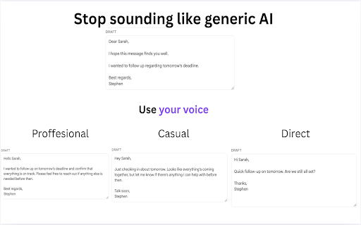 ToneMail — AI Gmail Assistant :: Write Gmail replies that actually sound like you, not AI.