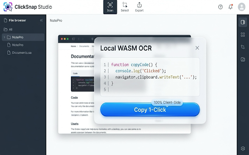 ClickSnap - Full-Page Screenshot & Annotation Studio :: Capture visible screen, full webpage, or custom area with professional stitching, annotations, blur, framing, and instant export.