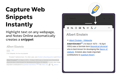 Notes Online :: The in-page notepad for taking notes online directly on any web page. No login, autosave, 1-click install, and full privacy