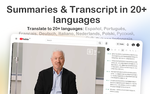 YouTube Video Summarizer & Transcript | AI Chat :: Summarize YouTube videos with AI. Get transcripts, timestamped outlines, actionable to-dos and AI chat, all without leaving YouTube.