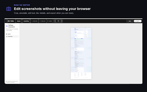 FullPage Screenshot :: Capture an entire webpage and export it as PNG, JPEG, or PDF.