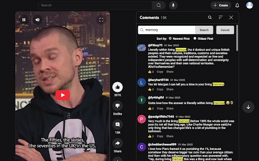Ytcomfinder: Search Youtube Comments :: Search Youtube Comments