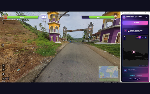 GeoGuesser Elite Cheat :: Учебный помощник для тренировок: показывает координаты текущего раунда на мини-карте для разбора локаций.