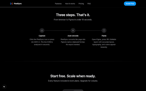PixelSync - Web to Figma in One Click :: Capture any web page to Figma with pixel-perfect accuracy