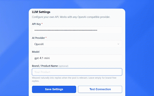 X Reply AI :: One-click AI reply for X posts. Bring your own LLM key. Unlock full features on signalmelo.com.