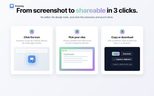 Framely: Stylish Browser Frames :: Framely: Transform screenshots into professional mockups with browser frames. Perfect for product demos and social sharing.