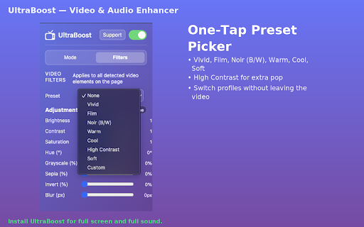 UltraBoost – Ultrawide, Volume Boost, Ad-Speeder & Filters :: Ultrawide zoom, volume boost, Ad-Speeder for faster ads, and ready-made or custom video filters.
